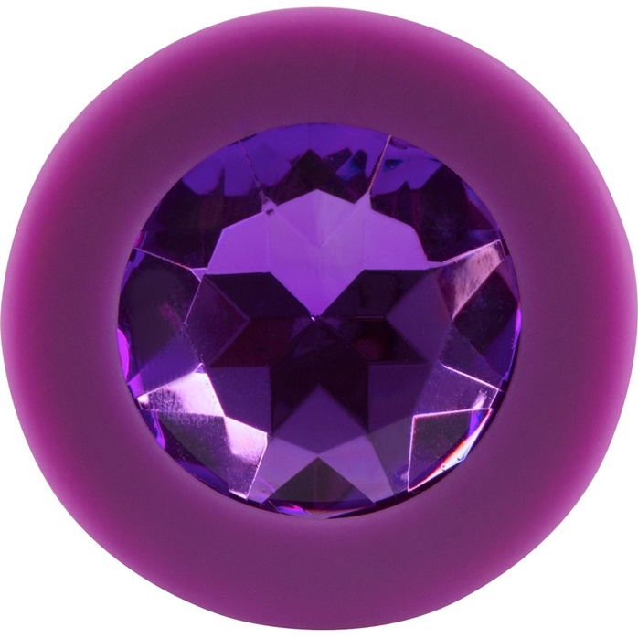 Фиолетовая анальная пробка с кристаллом - 8 см - You2Toys. Фотография 3.
