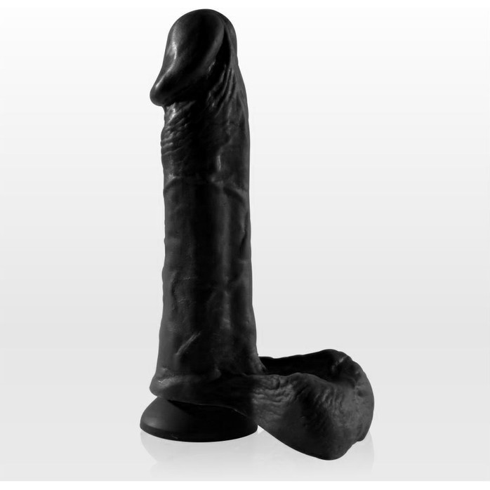 Чёрный фаллоимитатор Sitabella с присоской - 17,8 см - Real Toys Collection