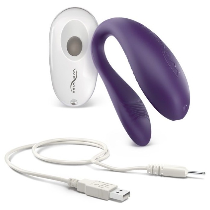 Фиолетовый вибратор для пар We-Vibe Unite Purple. Фотография 4.