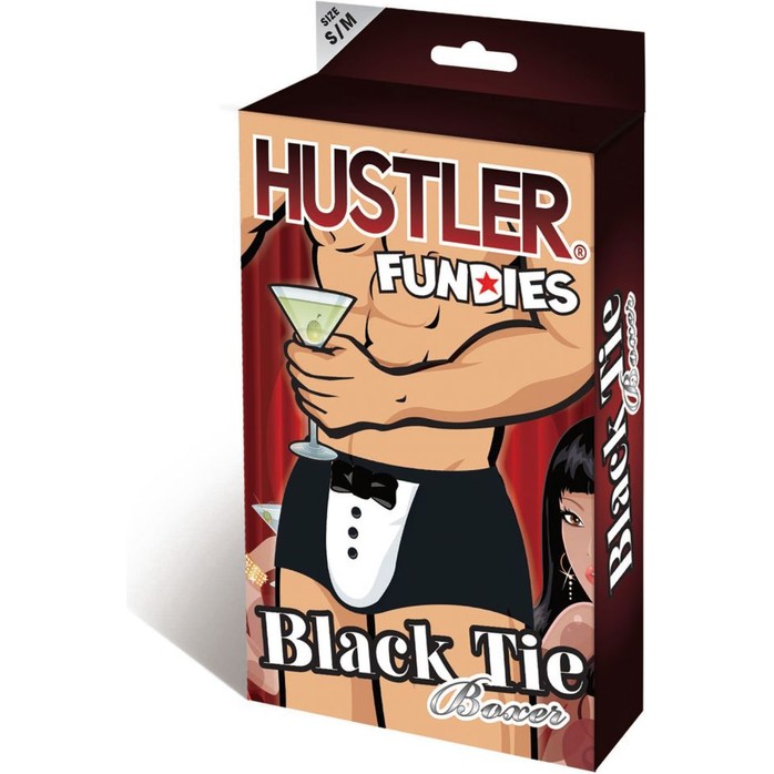 Черные боксеры-смокинги с галстуком-бабочкой. Фотография 3.