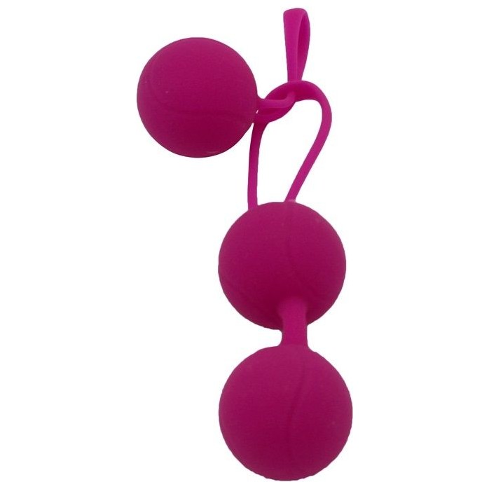 Ярко-розовый набор для тренировки вагинальных мышц Kegel Balls. Фотография 2.