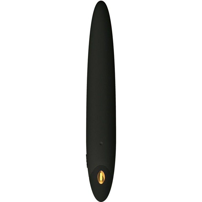 Чёрный перезаряжаемый мини-вибратор D5 - 14,5 см