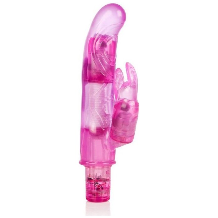 Розовый вибромассажер 10-Function Bendie Bounding Bunny Vibes - 22,8 см - Bendies