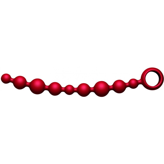 Большая красная анальная цепочка Joyballs Anal Wave - 29,8 см