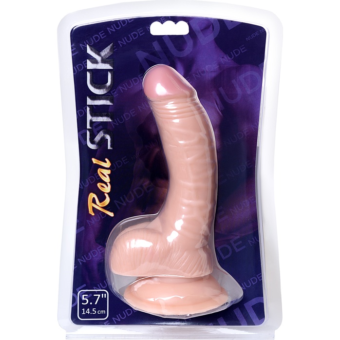 Телесный фаллоимитатор с присоской - 18 см - RealStick Nude. Фотография 8.