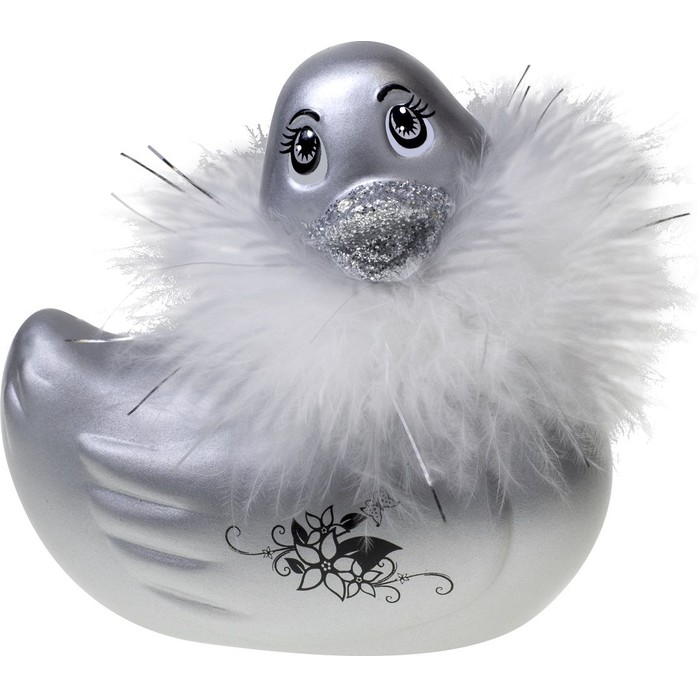 Серебристая уточка вибратор I Rub My Duckie Paris Silver Travel Size