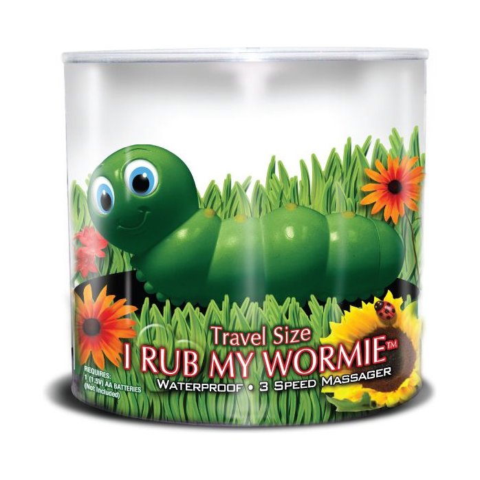 Вибратор-гусеница I Rub My Wormie Green. Фотография 3.