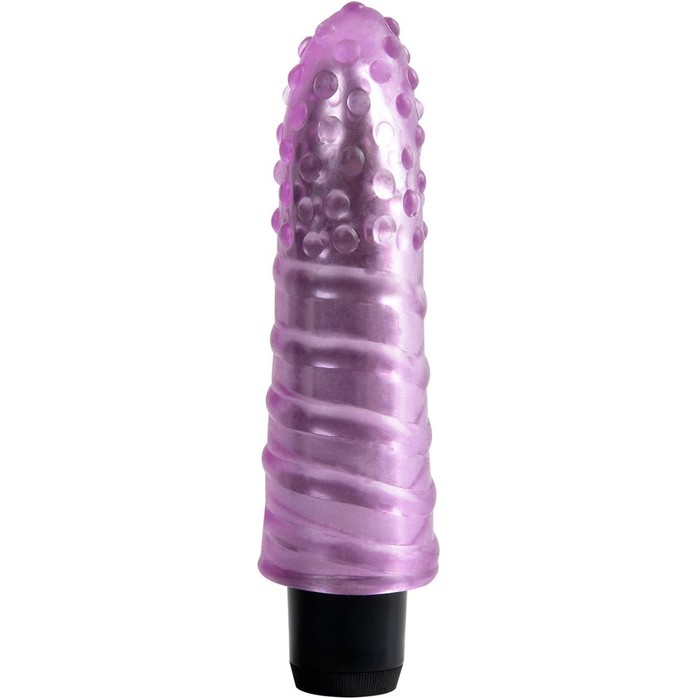 Фиолетовый вибратор Jelly Gems №5 - 15,2 см - Jelly Gems
