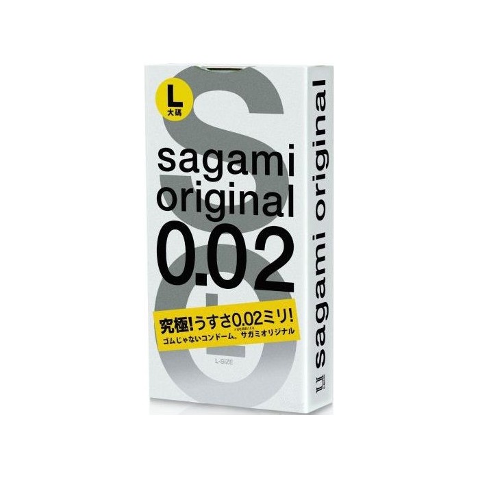 Презервативы Sagami Original 0.02 L-size увеличенного размера - 3 шт - Sagami Original