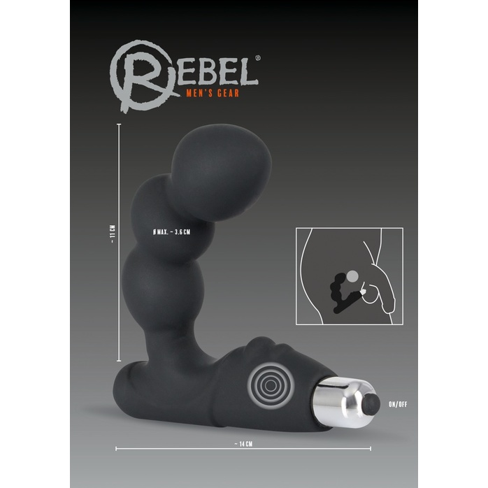 Стимулятор простаты с вибрацией Rebel Bead-shaped Prostate Stimulator - You2Toys. Фотография 4.