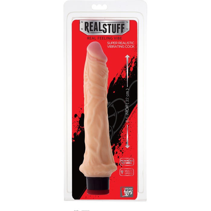 Реалистичный вибратор REALSTUFF 8.6INCH VIBRATOR - 22 см - RealStuff. Фотография 2.