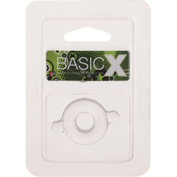 Прозрачное эрекционное кольцо с ушками для удобства надевания BASICX TPR COCKRING CLEAR 0.5INCH - BasicX. Фотография 2.
