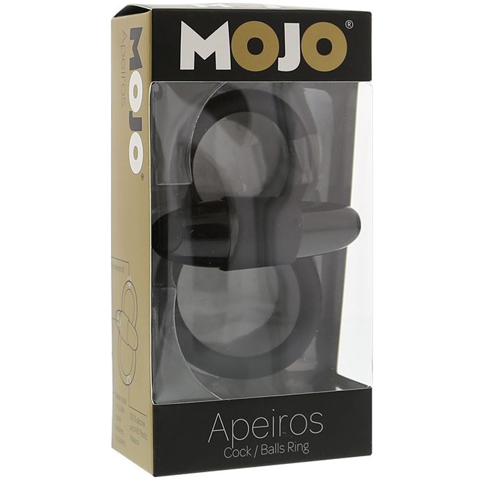 Эрекционное кольцо с подхватом и вибростимулятором MOJO APEIROS VIBRATING COCK / BALLS RING - Mojo. Фотография 2.