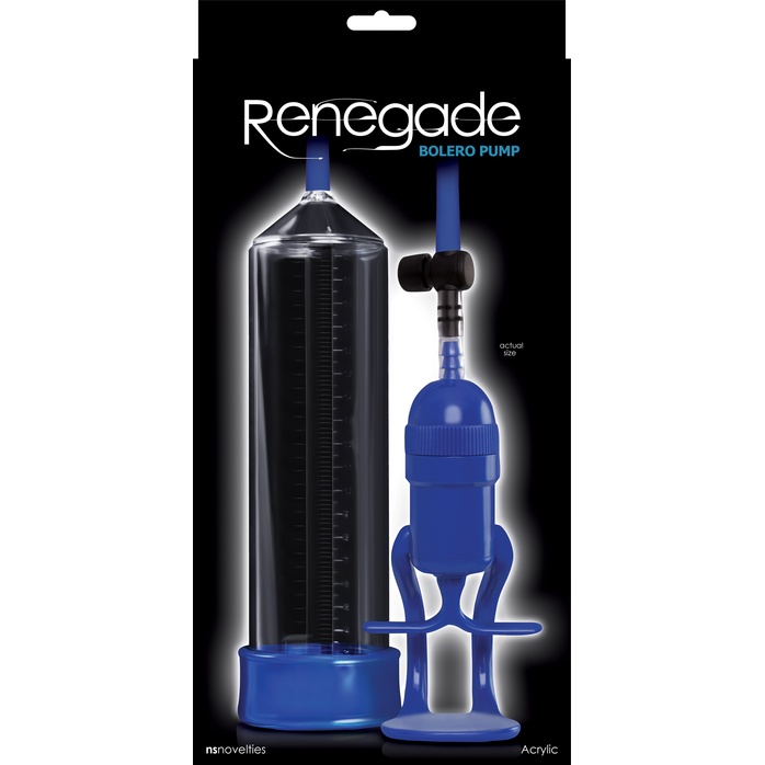Прозрачно-синяя вакуумная помпа Renegade Bolero Pump - Renegade. Фотография 2.