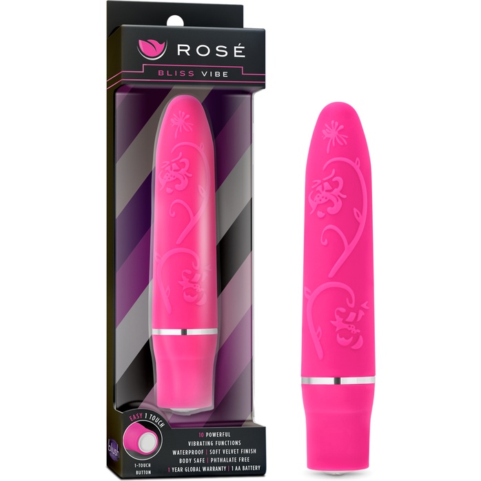 Розовый мини-вибратор Bliss Vibe - 10 см - Rose. Фотография 5.