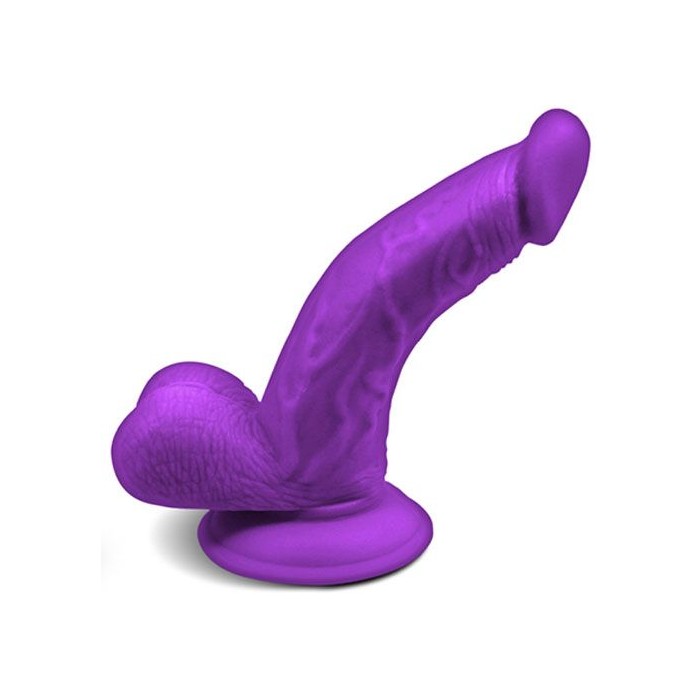 Фиолетовый фаллоимитатор на присоске Magic Stick - 17,8 см