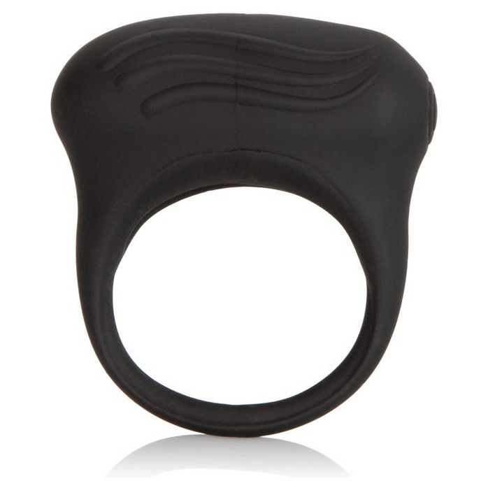 Чёрное эрекционное кольцо с вибрацией Silicone Lover s Arouser - Couples Enhancers