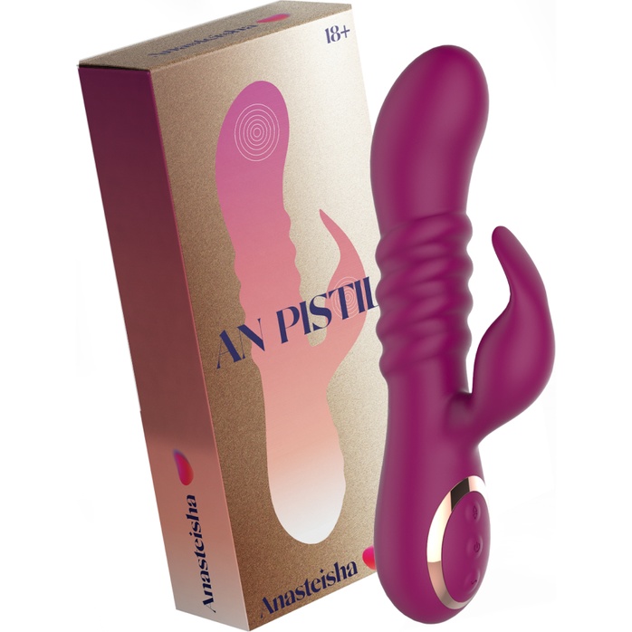 Сливовый вибратор-кролик AN Pistil - 20 см. Фотография 2.