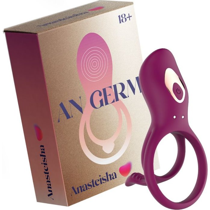 Сливовое эрекционное виброкольцо кольцо AN Germ. Фотография 2.