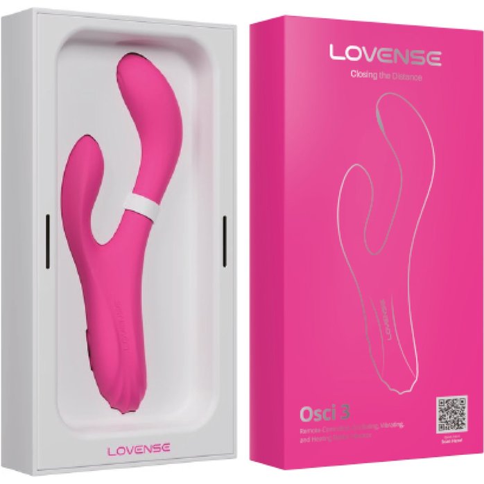 Розовый вибратор-кролик Osci 3 с функцией нагрева - 21 см. Фотография 3.