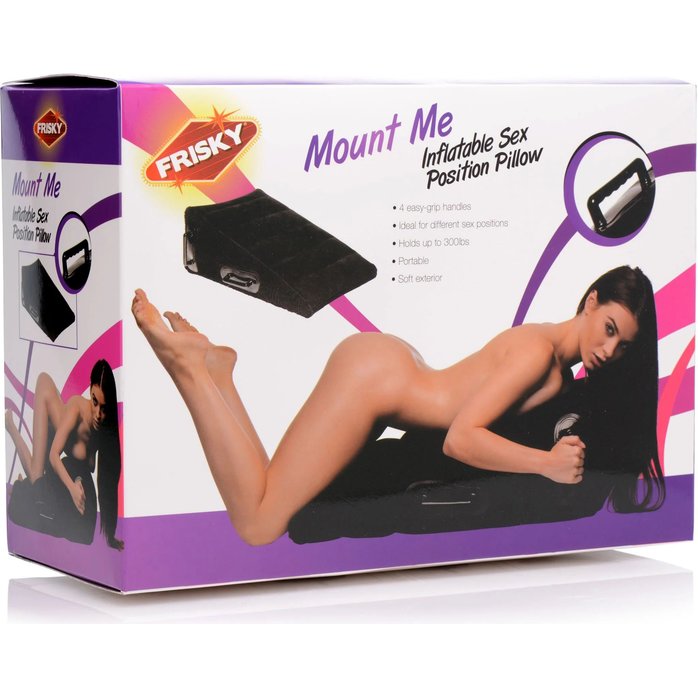 Черная подушка для секса Mount Me Inflatable Sex Position Pillow - Frisky. Фотография 2.