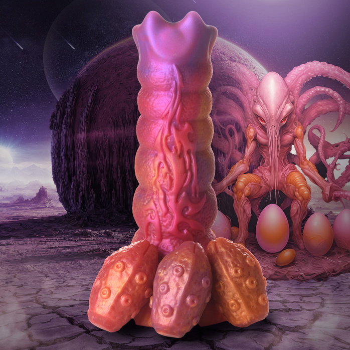 Фантазийный фаллоимитатор Nymphoid Ovipositor Silicone Dildo - 16,5 см - Creature Cocks. Фотография 3.