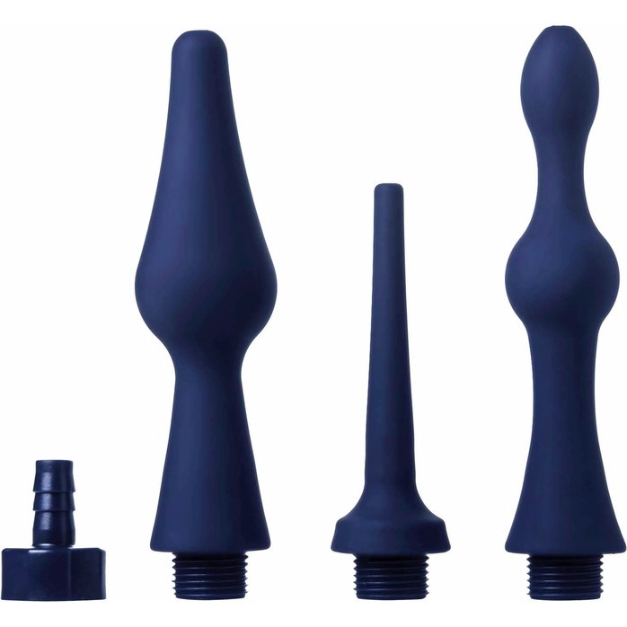 Набор из 3 универсальных насадок для анального душа Universal 3 Piece Silicone Enema Attachment Set - CleanStream