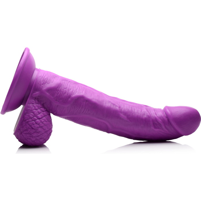 Фиолетовый фаллоимитатор на присоске 7.5 Dildo with Balls - 21,5 см - Pop Peckers. Фотография 6.