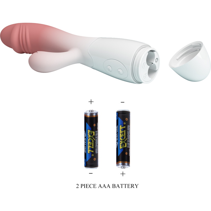 Розово-белый вибромассажёр-кролик Snappy - 19 см - Pretty Love. Фотография 9.