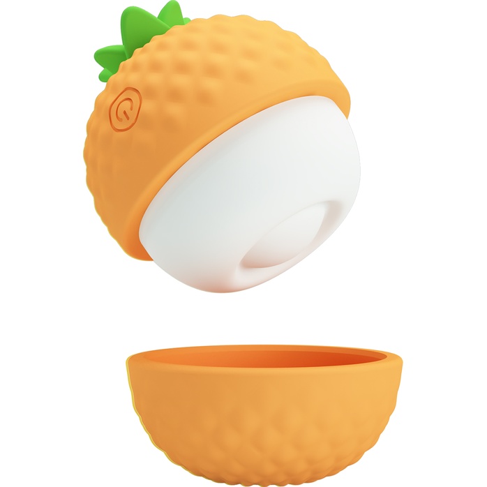 Оранжевый клиторальный стимулятор-ананас Pineapple Secret. Фотография 4.