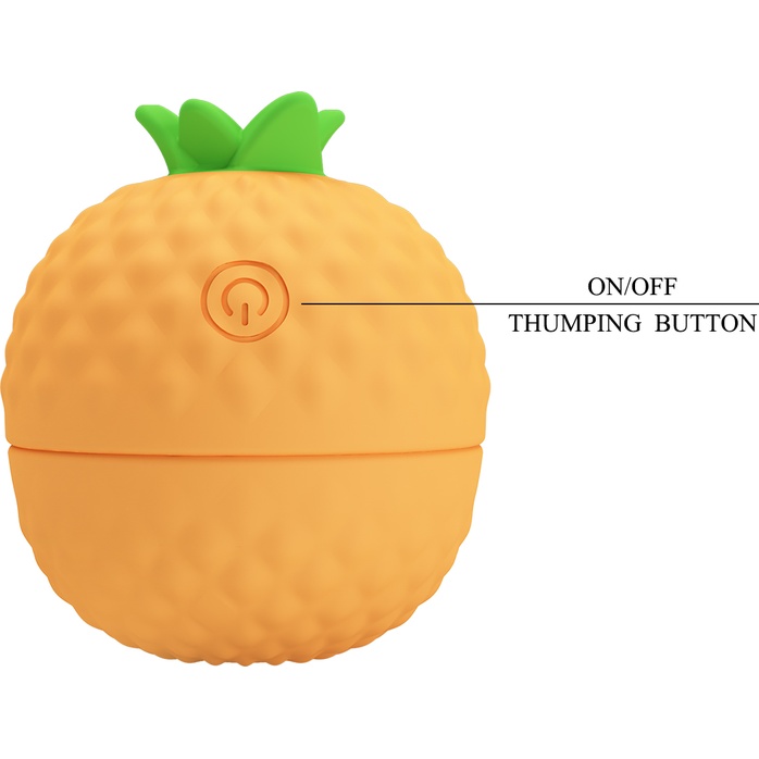 Оранжевый клиторальный стимулятор-ананас Pineapple Secret. Фотография 8.