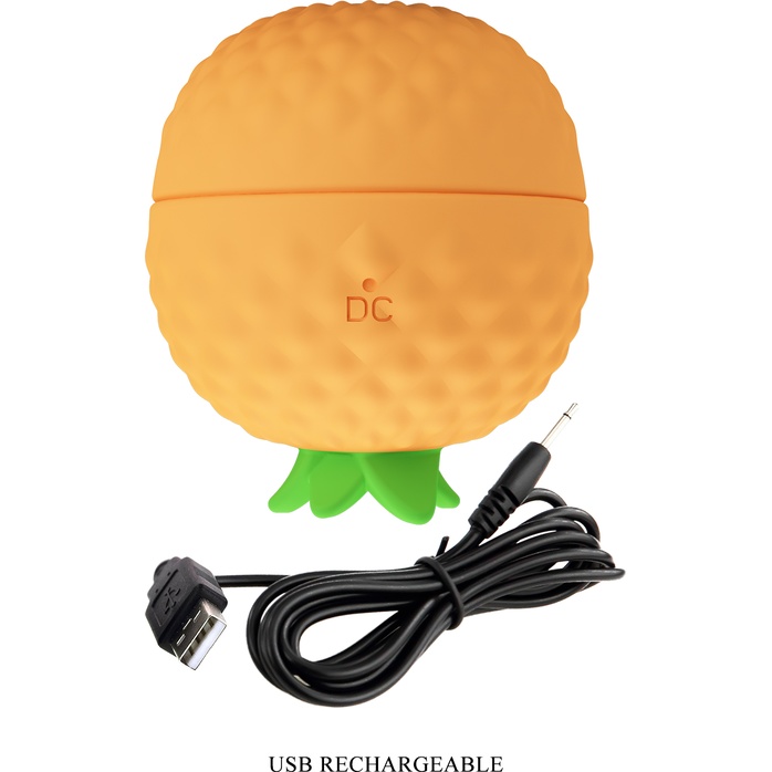 Оранжевый клиторальный стимулятор-ананас Pineapple Secret. Фотография 9.