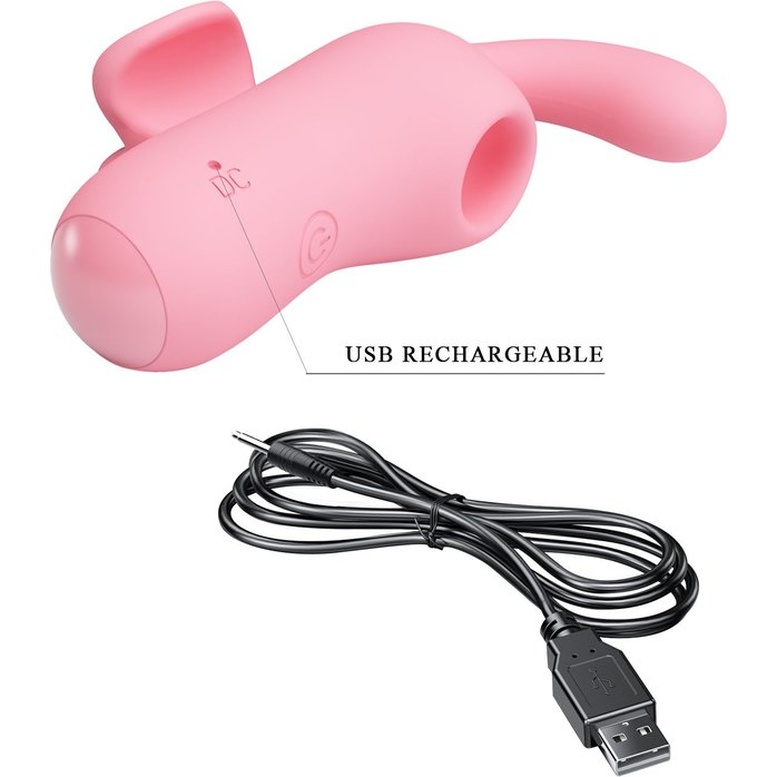 Розовый клиторальный стимулятор Magic Fairy - Pretty Love. Фотография 7.