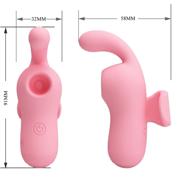 Розовый клиторальный стимулятор Magic Fairy - Pretty Love. Фотография 8.