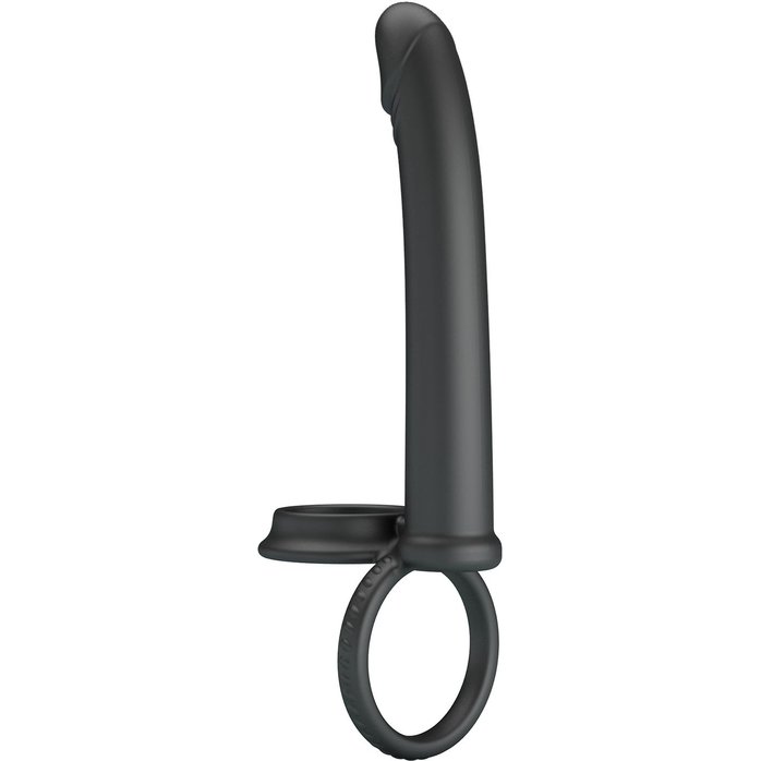 Черная насадка для двойного проникновения Moses - Pretty Love. Фотография 5.