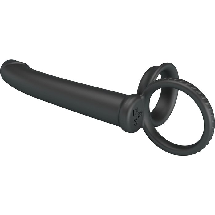 Черная насадка для двойного проникновения Moses - Pretty Love. Фотография 7.