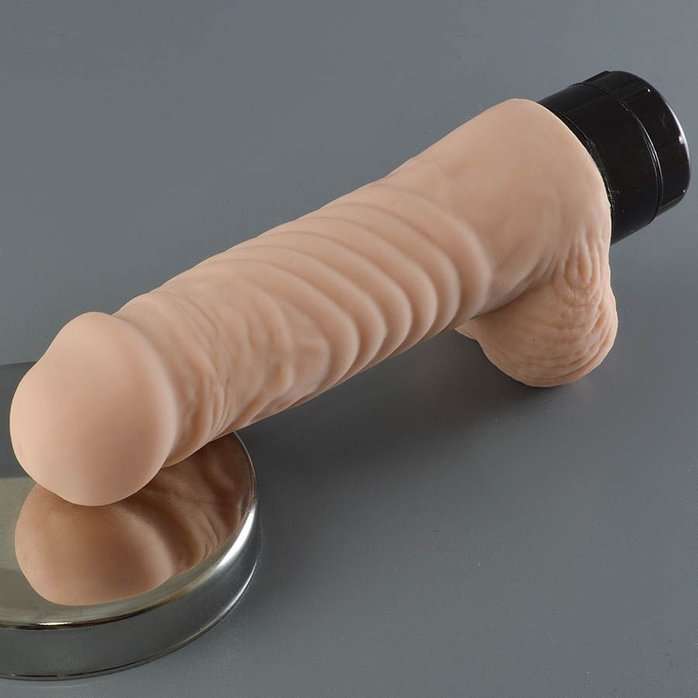 Телесный многоскоростной вибратор Iggy - 16 см. Фотография 2.