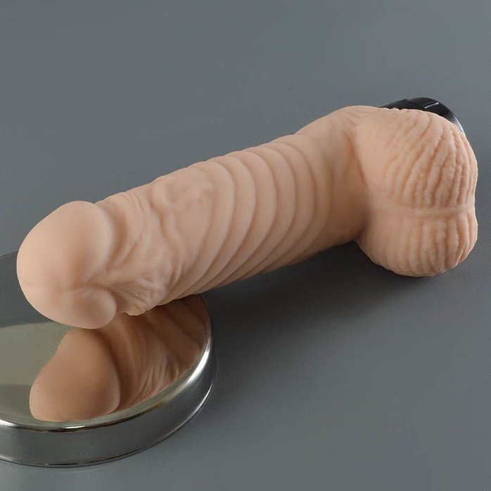 Телесный многоскоростной вибратор Iggy - 16 см. Фотография 3.