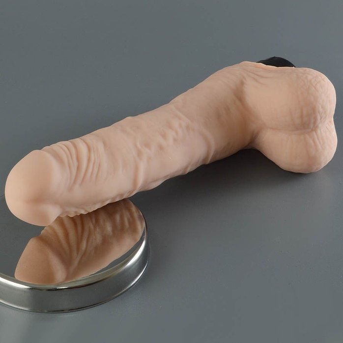 Телесный многоскоростной вибратор Jack - 19 см. Фотография 2.