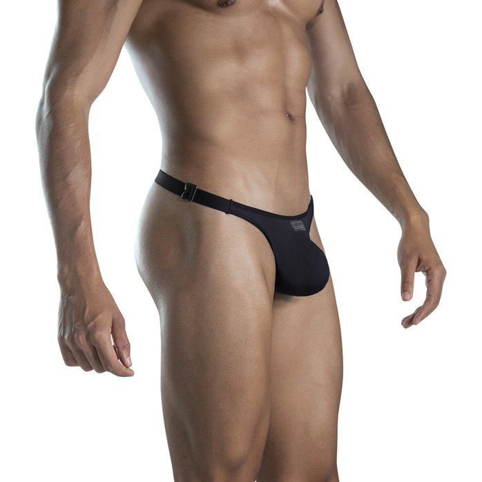 Черные сексуальные трусы-тонги Luxury Thong. Фотография 2.