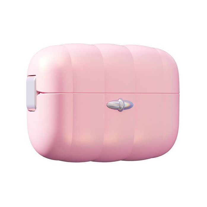 Розовый вакуумный стимулятор клитора Alggie Earphone с управлением через приложение. Фотография 3.