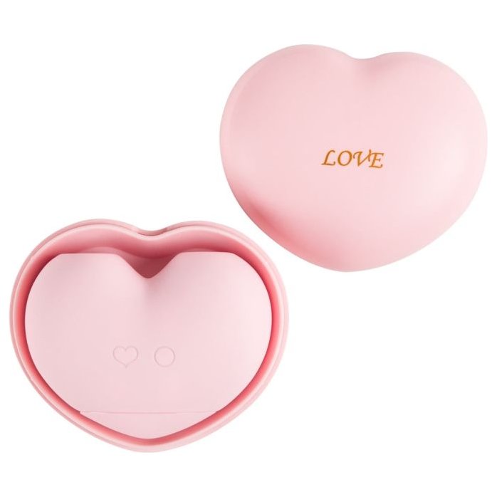 Розовый вакуумный стимулятор Heart в форме сердца. Фотография 2.
