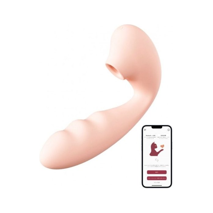 Нежно-розовый вибратор Tara с вакуумной стимуляцией и управлением через приложение