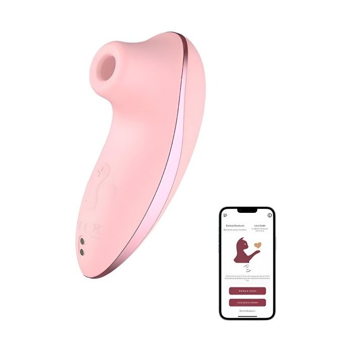 Вакуумный стимулятор клитора Hiba с функцией нагрева и управлением через приложение. Фотография 2.