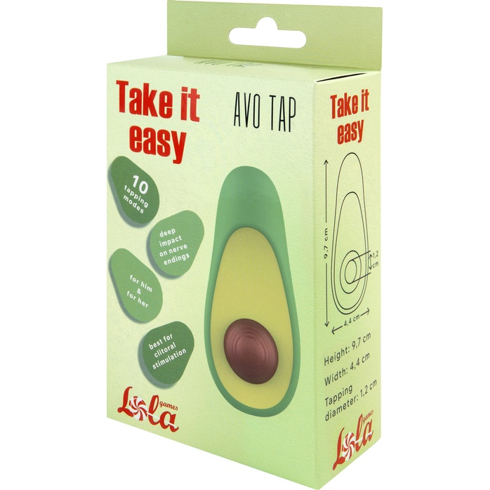 Клиторальный стимулятор в форме авокадо Avo Tap с постукивающим эффектом - Take it easy. Фотография 3.