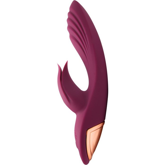 Сливовый вибратор-кролик 5’’ Silicone Kissing - 20,2 см
