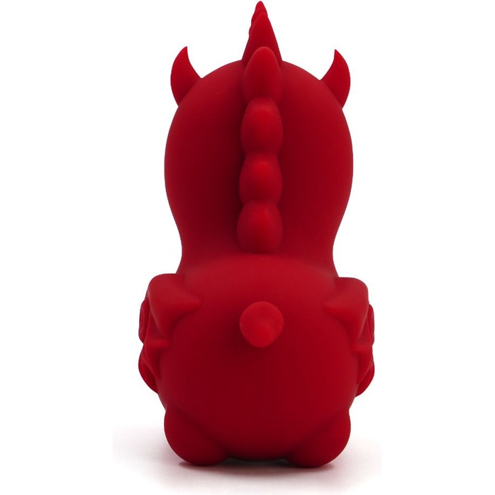Красный клиторальный стимулятор Blaze Diablo с язычком. Фотография 4.