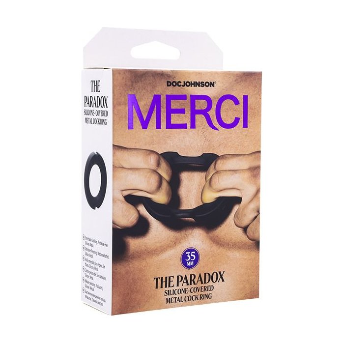Черное эрекционое кольцо Merci The Paradox 35mm. Фотография 6.