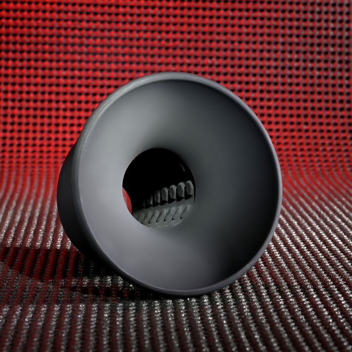 Черный вибростимулятор со съёмной насадкой Echo - 15,3 см. Фотография 15.