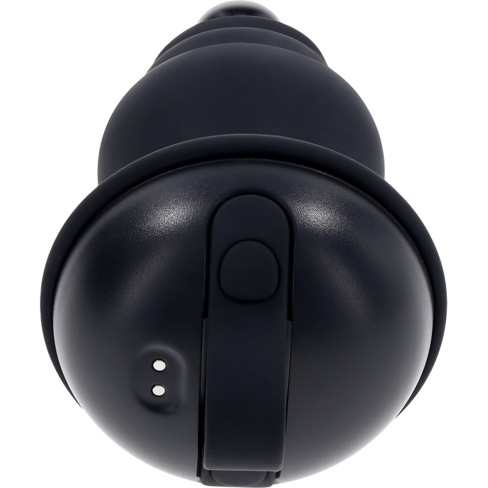 Черный вибростимулятор со съёмной насадкой Echo - 15,3 см. Фотография 7.